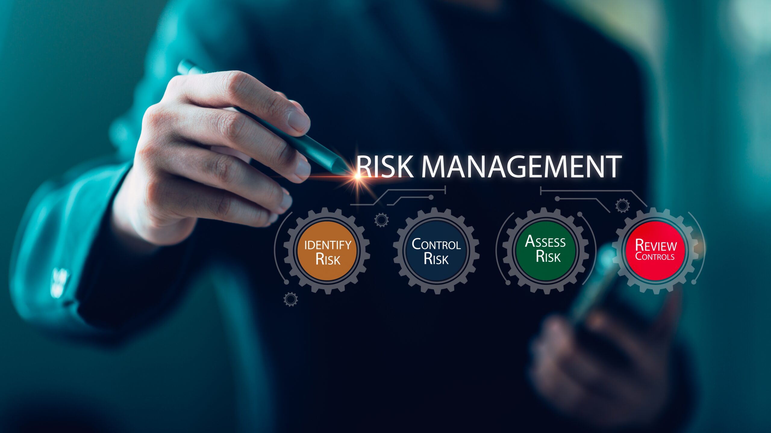 Business,Manager,Illustrates,Risk,Management,Strategy,Using,Digital,Interface,,Showing